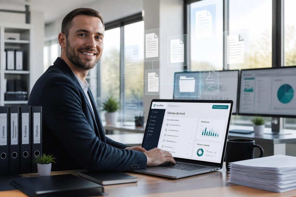 docubiz est une solution digitale innovante qui simplifie la gestion documentaire, facilitant l'organisation, le stockage et l'accès à vos documents en toute sécurité.
